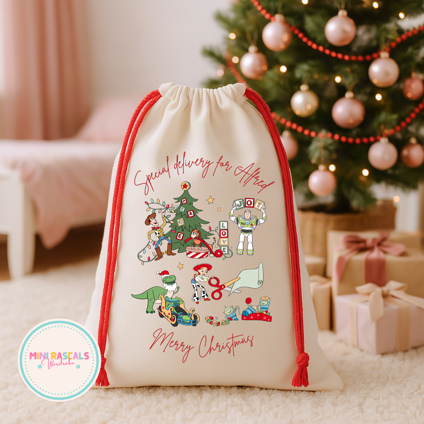 Personalised Woody & Friends Christmas Sack
