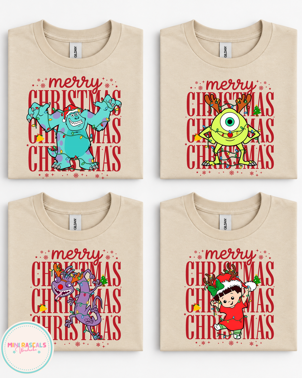 Merry Christmas Monsters, Inc. T-Shirt and Sweatshirt