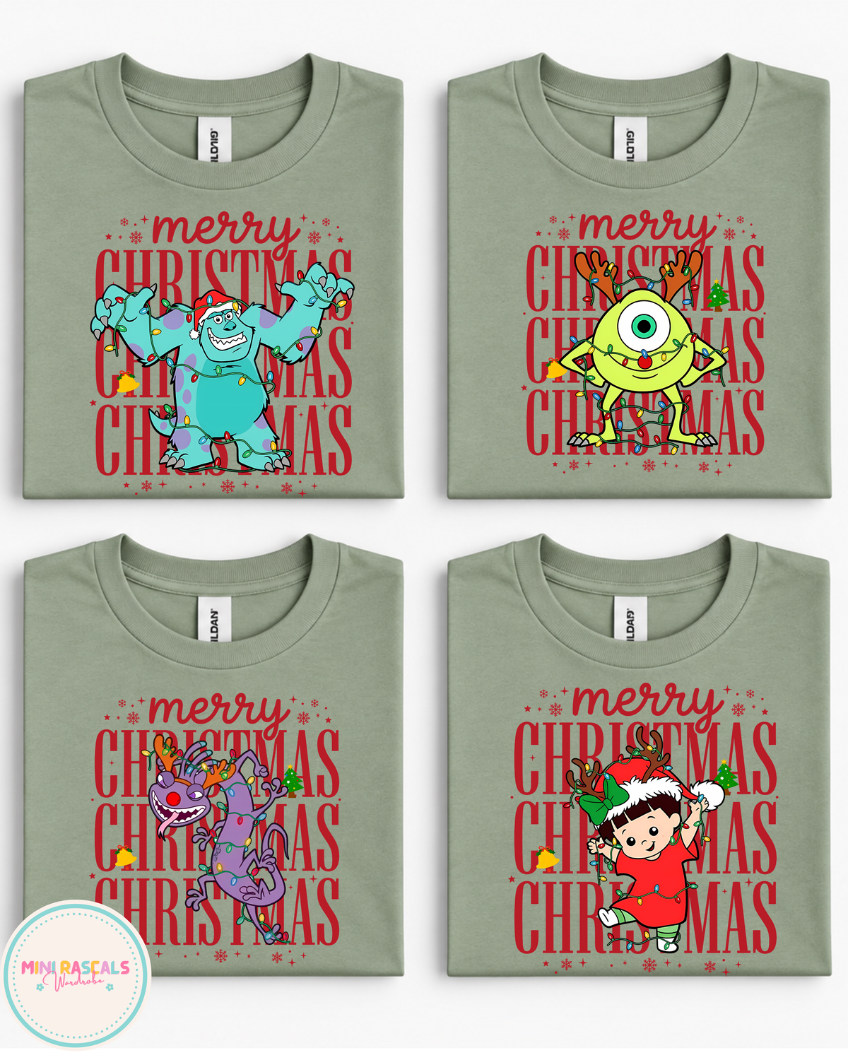 Merry Christmas Monsters, Inc. T-Shirt and Sweatshirt