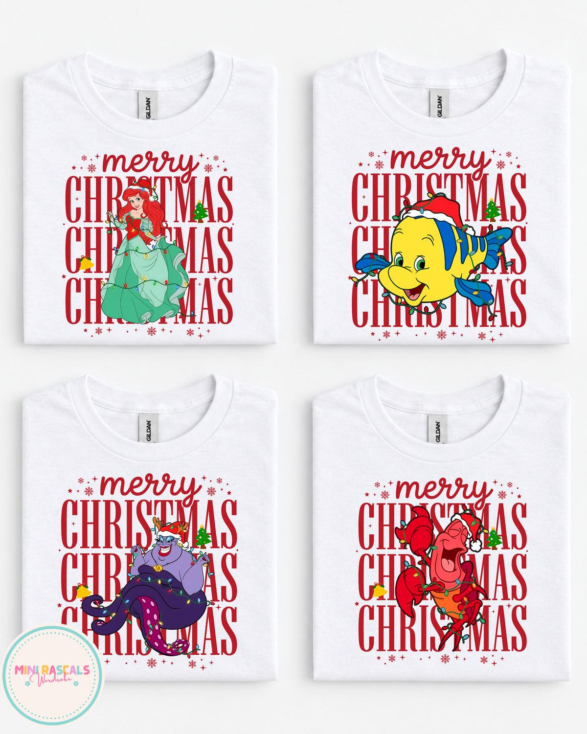 Merry Christmas The Little Mermaid T-Shirt and Sweatshirt