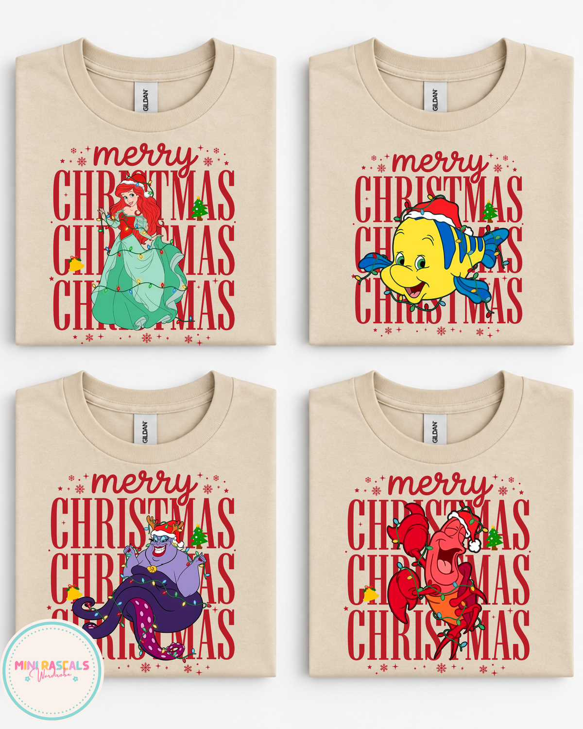 Merry Christmas The Little Mermaid T-Shirt and Sweatshirt