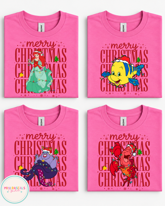 Merry Christmas The Little Mermaid T-Shirt and Sweatshirt