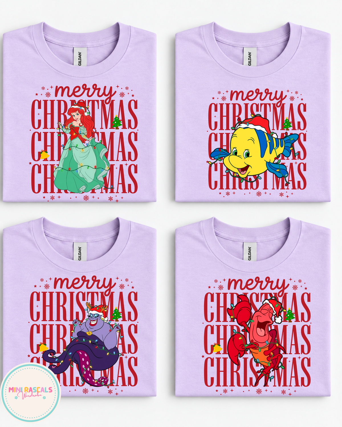 Merry Christmas The Little Mermaid T-Shirt and Sweatshirt