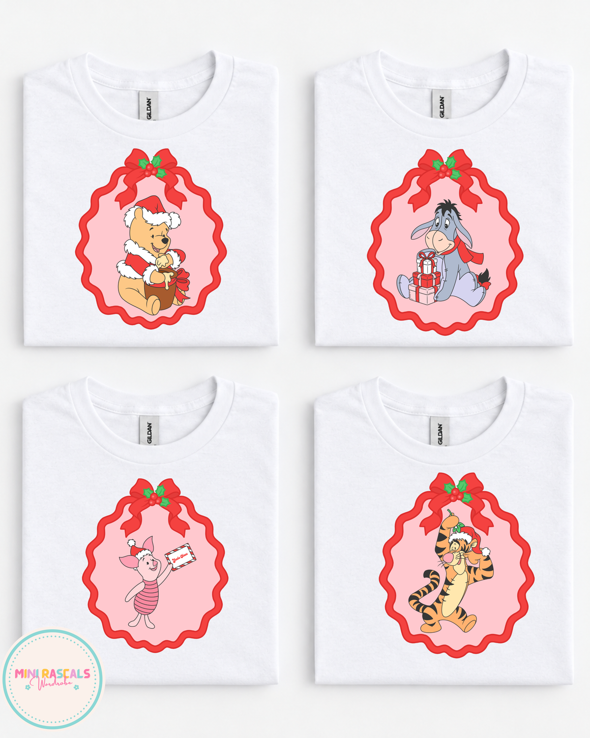 Winnie the Pooh, Piglet, Tigger and Eeyore Christmas T-Shirt and Sweatshirt