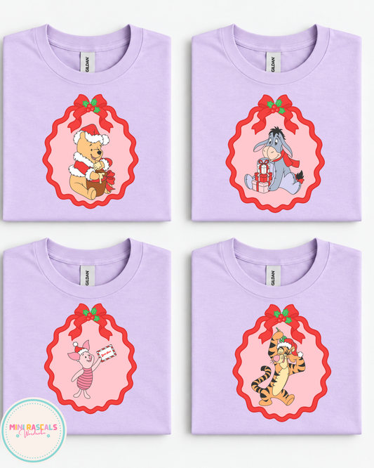Winnie the Pooh, Piglet, Tigger and Eeyore Christmas T-Shirt and Sweatshirt