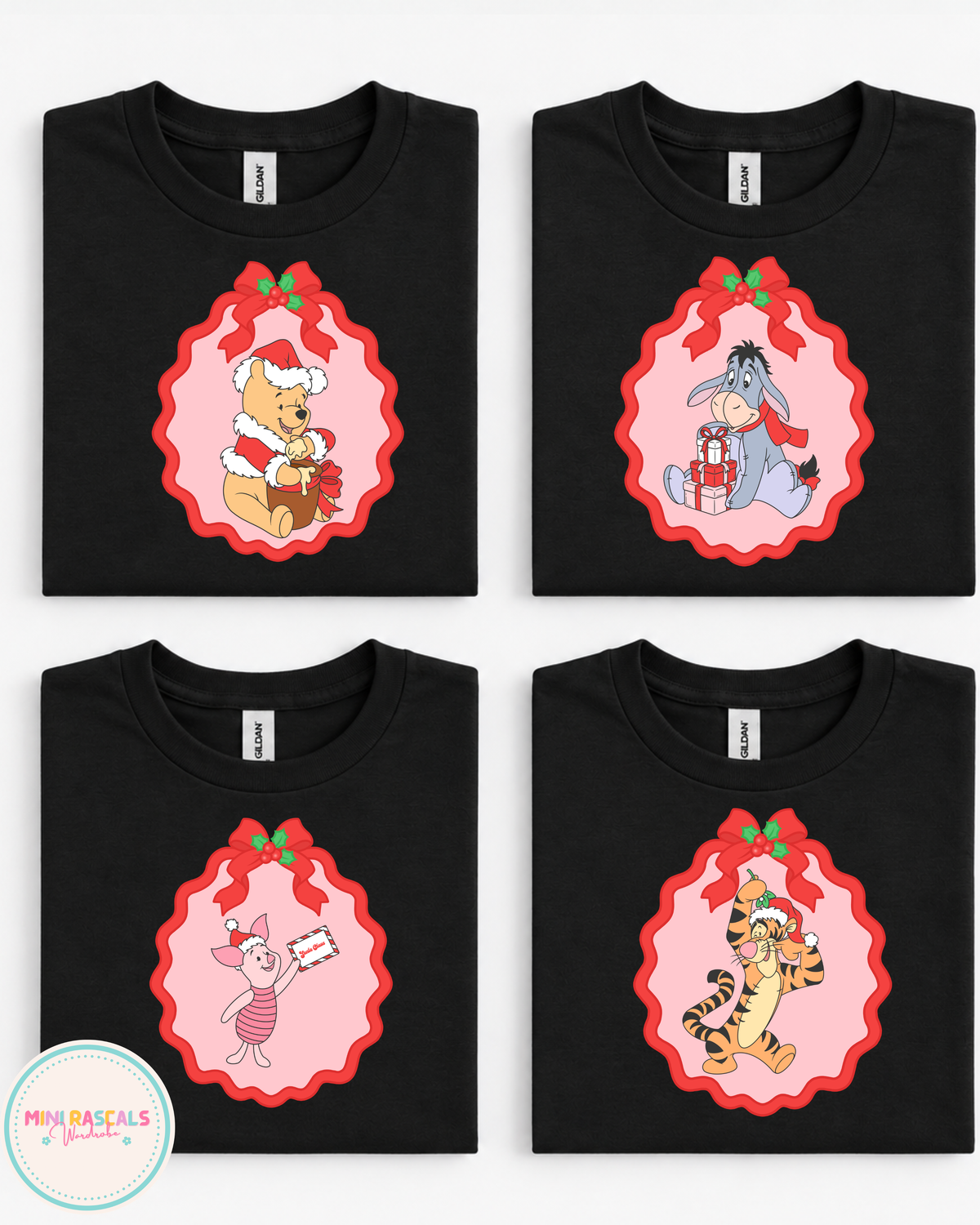 Winnie the Pooh, Piglet, Tigger and Eeyore Christmas T-Shirt and Sweatshirt