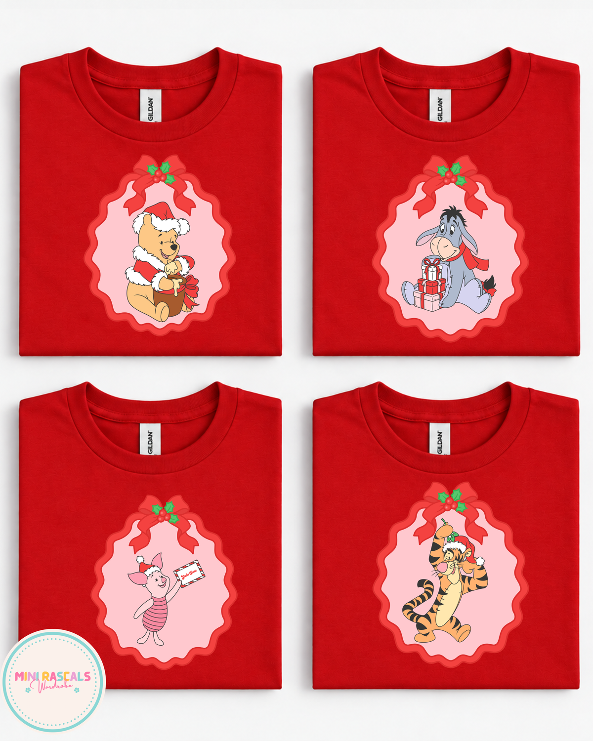 Winnie the Pooh, Piglet, Tigger and Eeyore Christmas T-Shirt and Sweatshirt