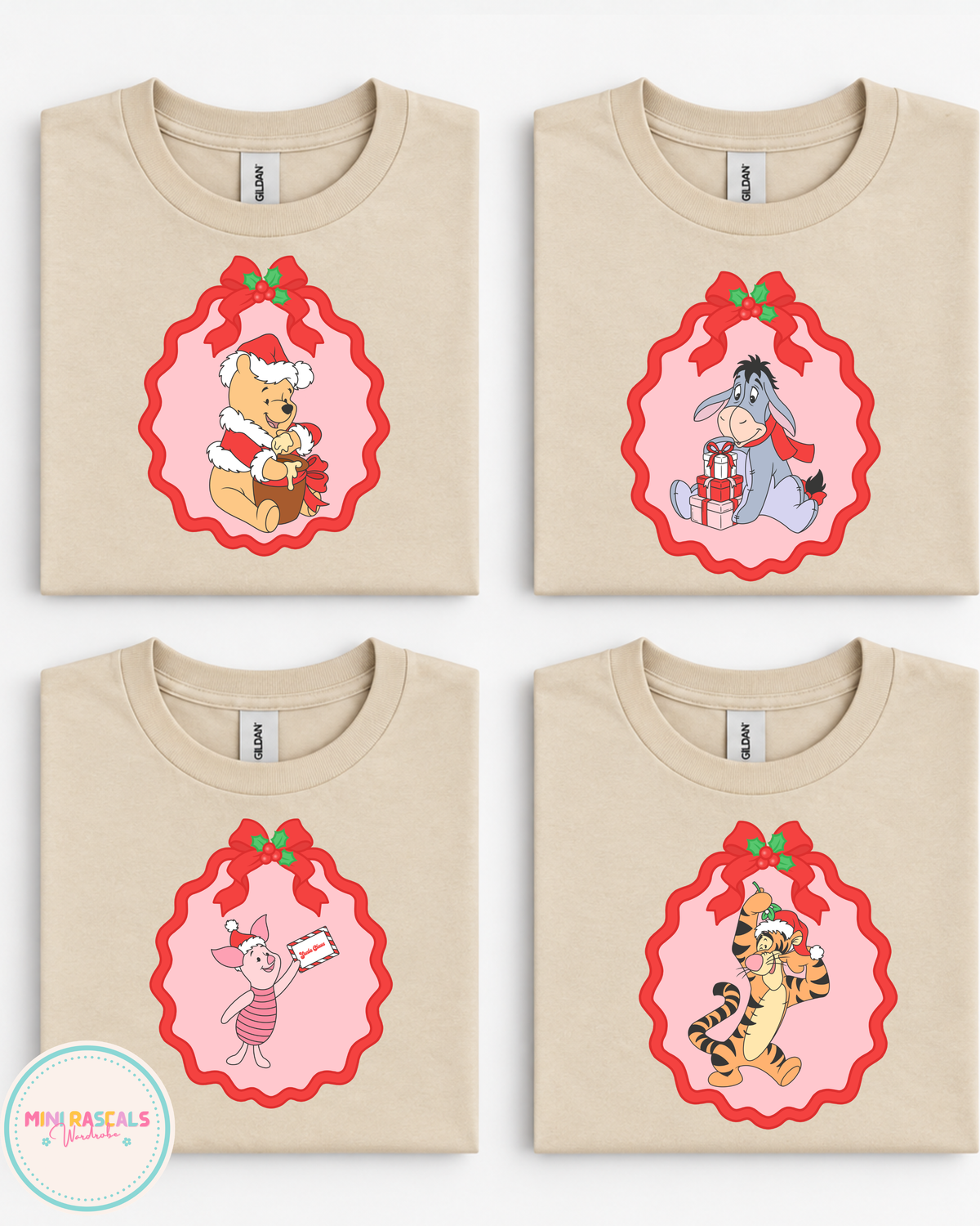 Winnie the Pooh, Piglet, Tigger and Eeyore Christmas T-Shirt and Sweatshirt