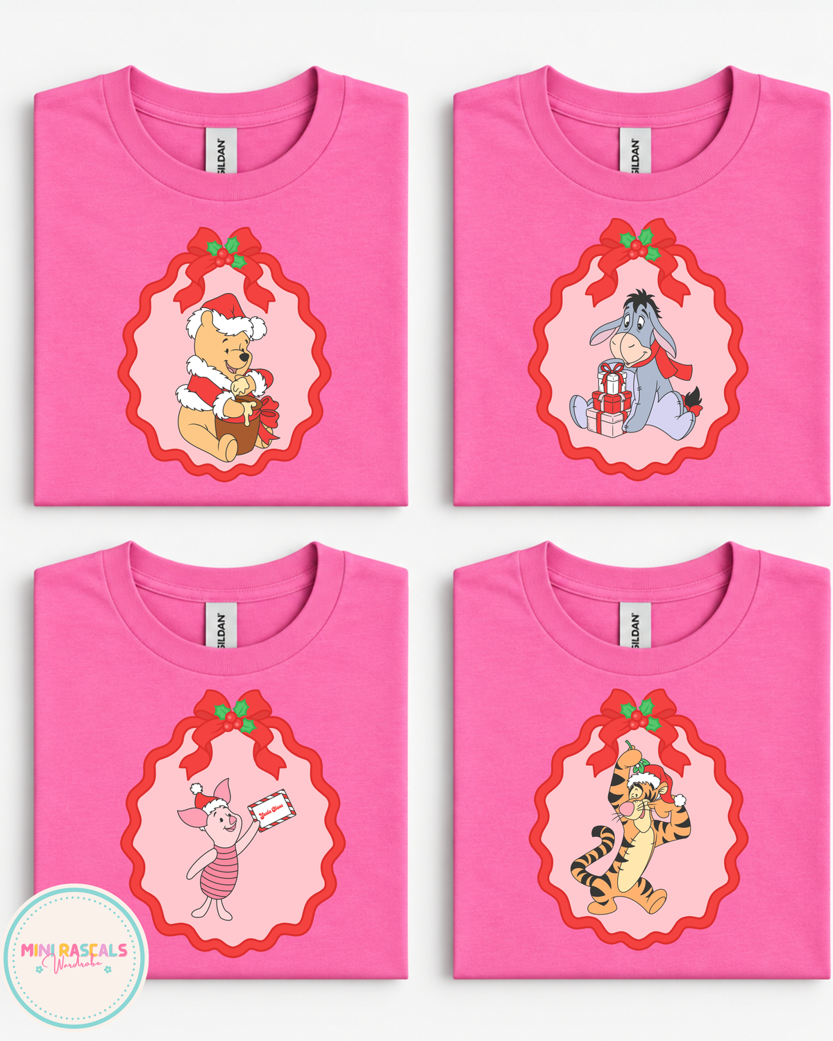 Winnie the Pooh, Piglet, Tigger and Eeyore Christmas T-Shirt and Sweatshirt