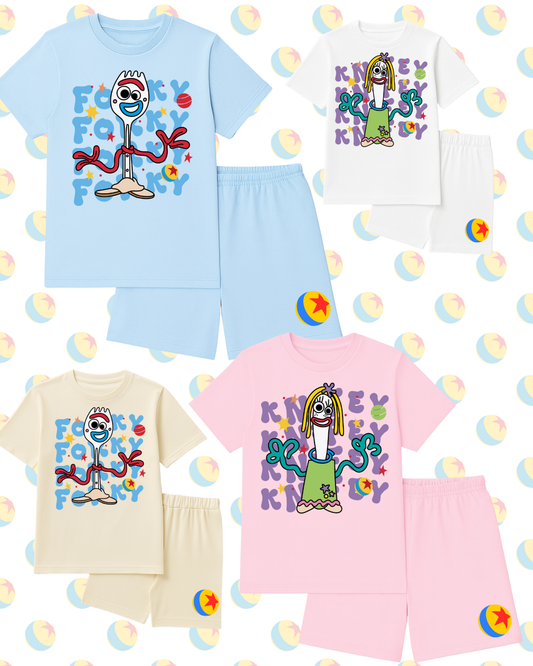 Toy Story Forky & Knifey Children's T-Shirt & Short Set
