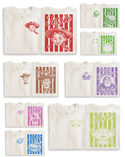 Toy Story Drawing Character T-Shirt