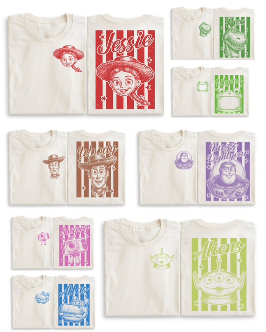 Toy Story Drawing Character T-Shirt