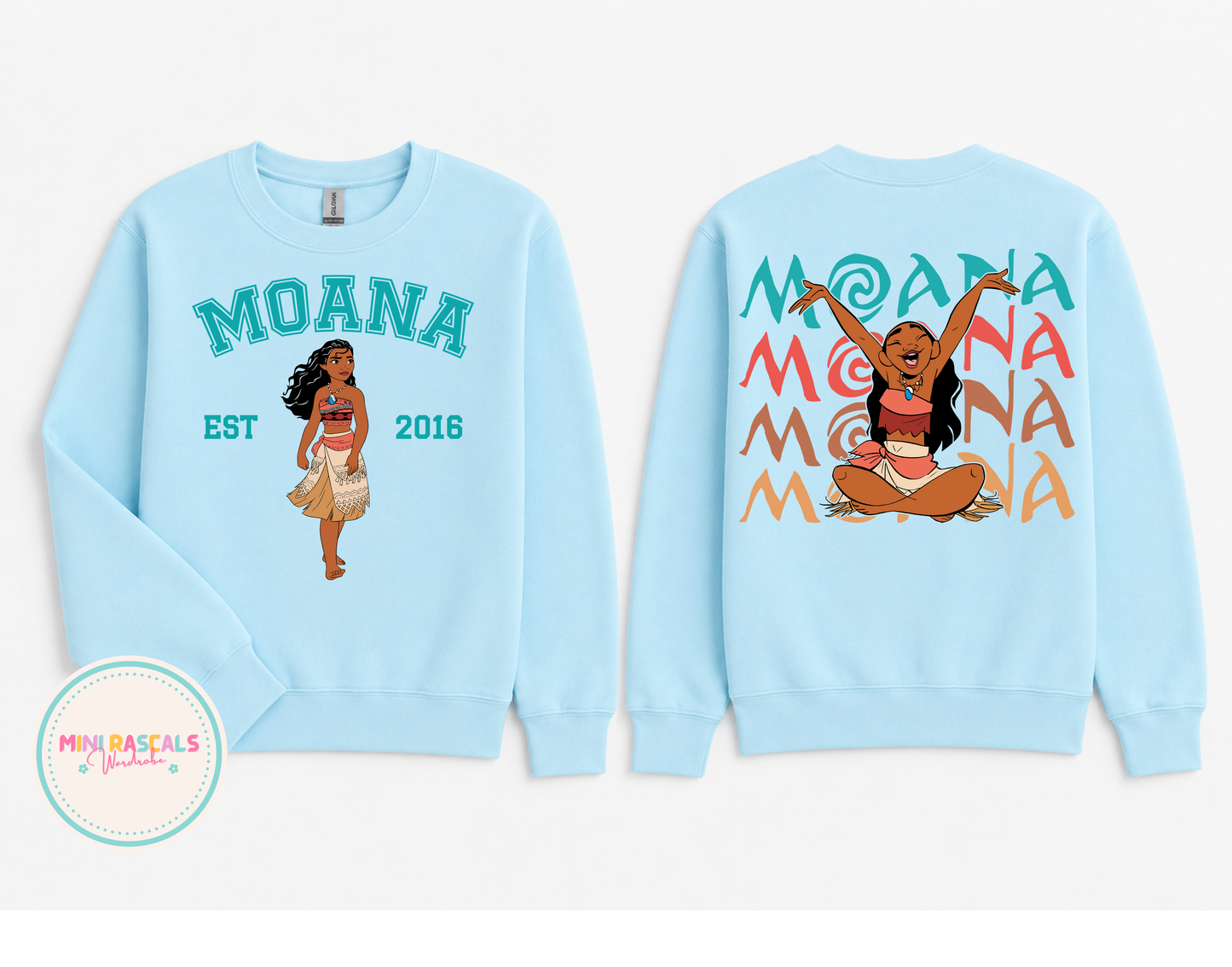 Moana Inspired Kids Sweatshirt | Personalised Disney-Inspired Toddler Jumper
