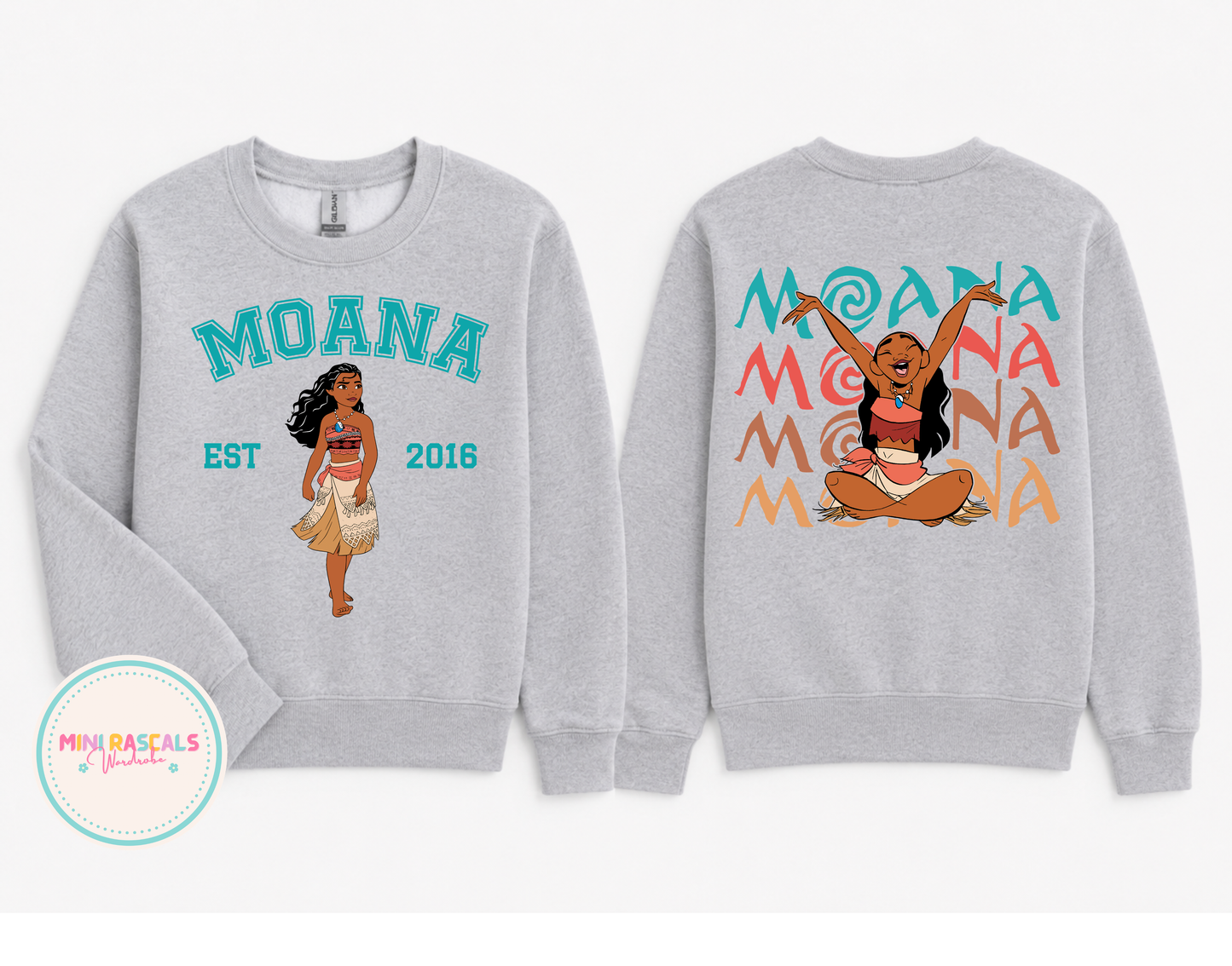 Moana Inspired Kids Sweatshirt | Personalised Disney-Inspired Toddler Jumper