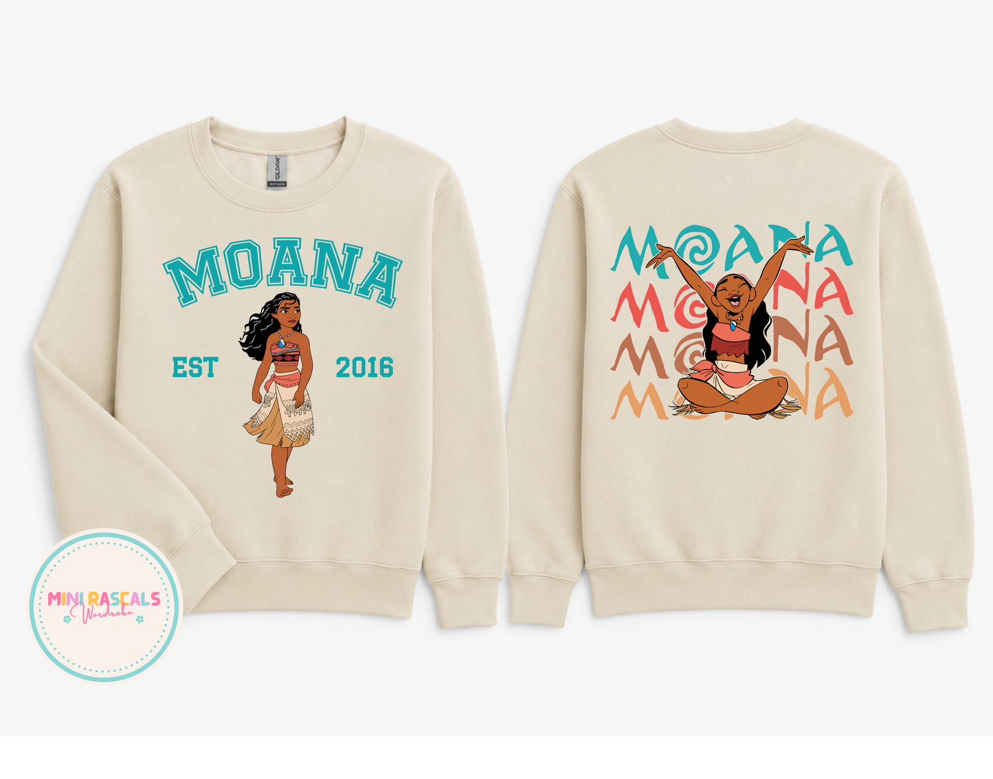 Moana Inspired Kids Sweatshirt | Personalised Disney-Inspired Toddler Jumper