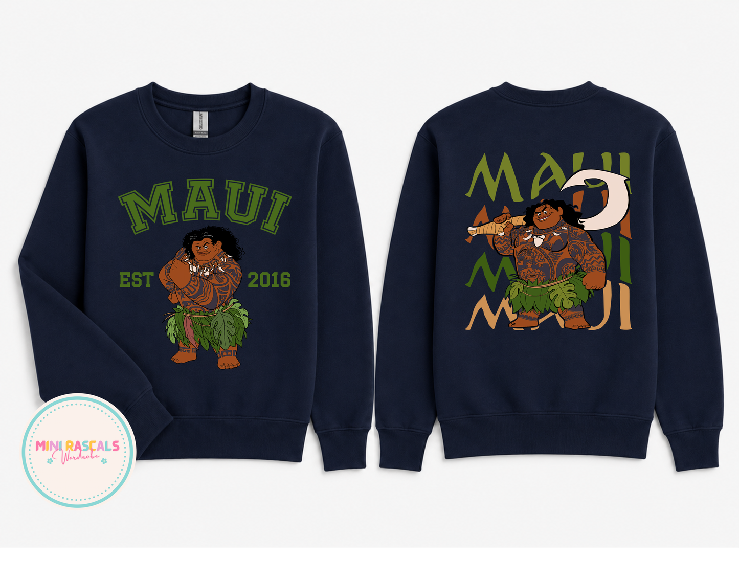 Moana Maui Inspired Kids Sweatshirt | Personalised Disney-Inspired Toddler Jumper