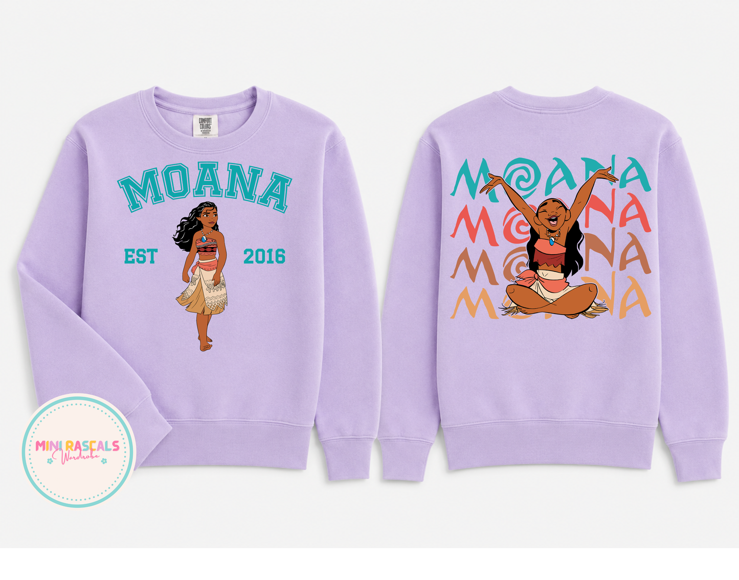 Moana Inspired Kids Sweatshirt | Personalised Disney-Inspired Toddler Jumper