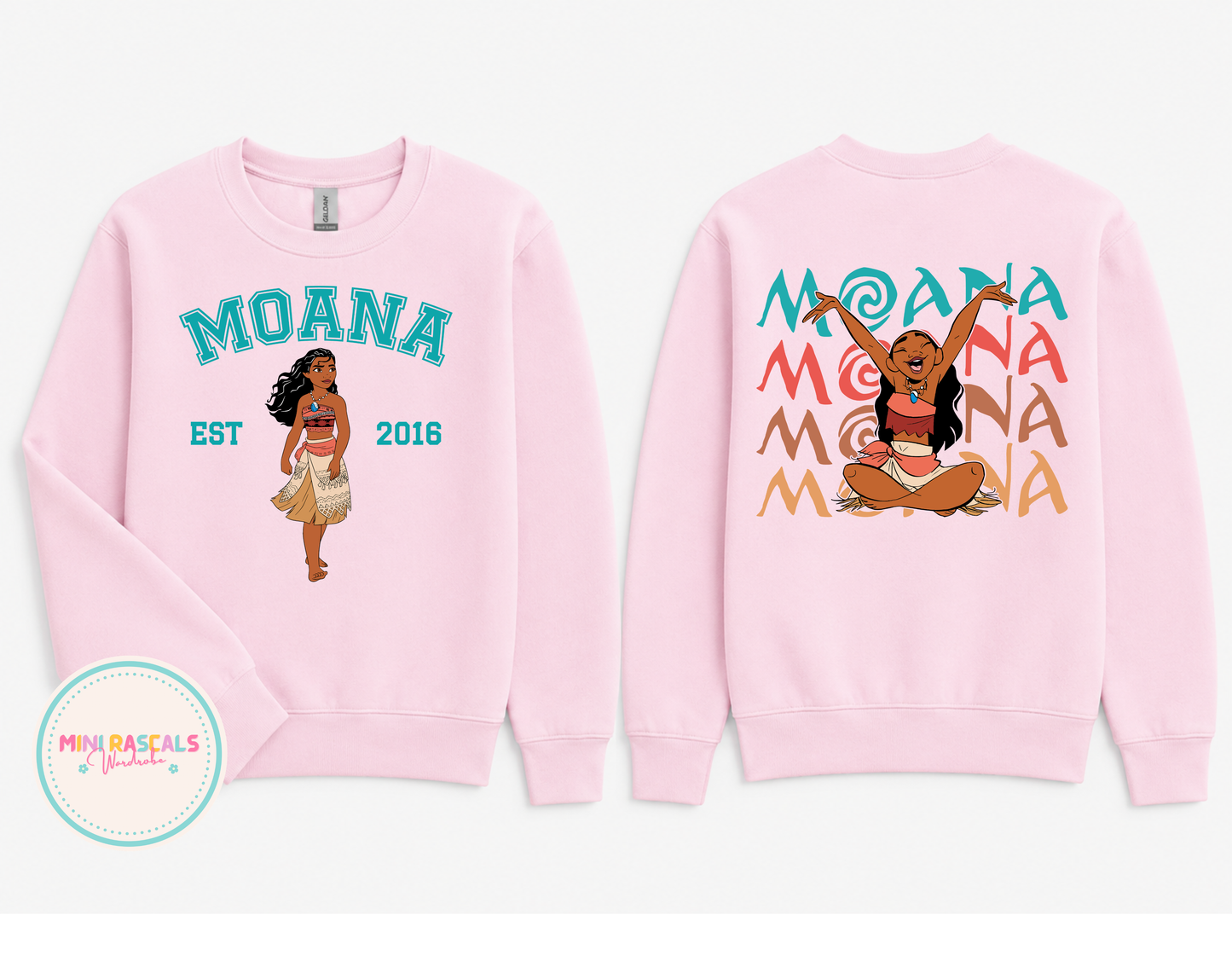 Moana Inspired Kids Sweatshirt | Personalised Disney-Inspired Toddler Jumper
