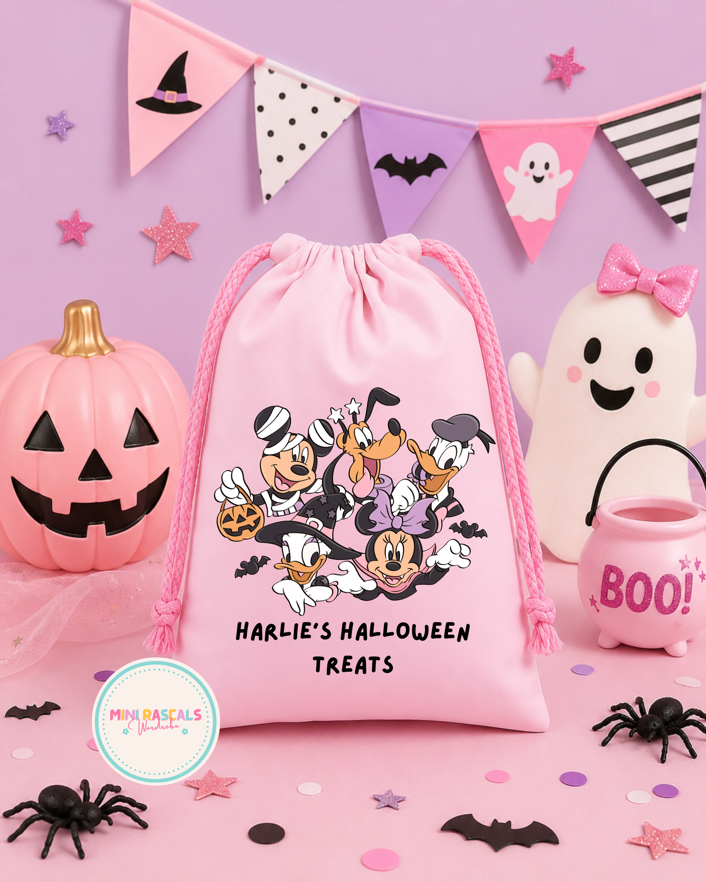 Mickey & Minnie Mouse and Friends Halloween Personalised Treat Bag