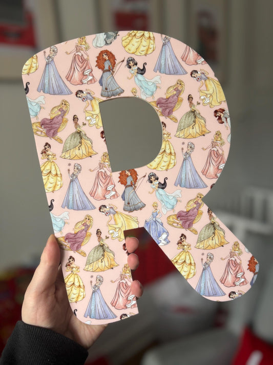 Personalised Acrylic Letters Initals – Disney Princess, Ariel, Little Mermaid Theme Nursery & Bedroom Decor