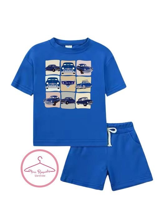 Hudson Hornet Cars 2-Piece Cotton T-Shirt & Shorts Set