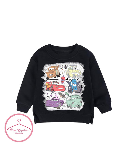 Disney Cars McQueen and Friends Spooky Halloween Sweatshirt
