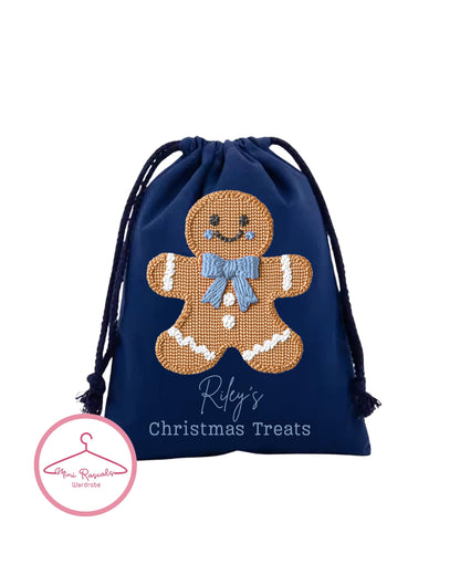 Personalised Gingerbread Christmas Treat Bag