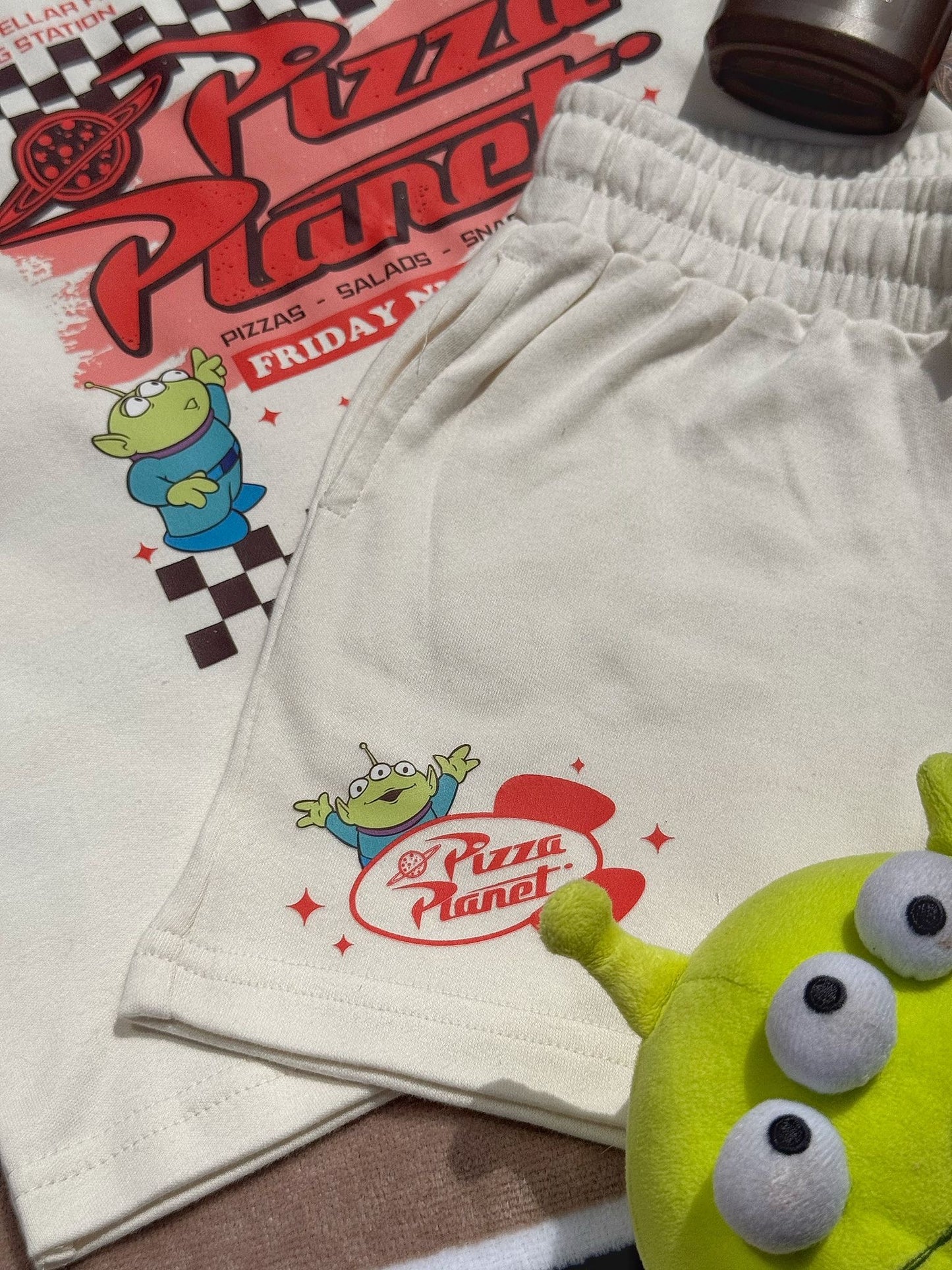 Pizza Planet Alien T-Shirt and Short Set | Kids Toy Story Summer Set