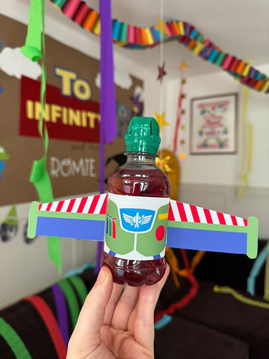 Buzz Lightyear Paper Wings for Water Bottles & Party Drinks