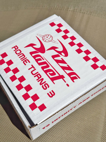 Personalised Pizza Planet Pizza & Cake Boxes | Toy Story Party Favour | Kids Birthday