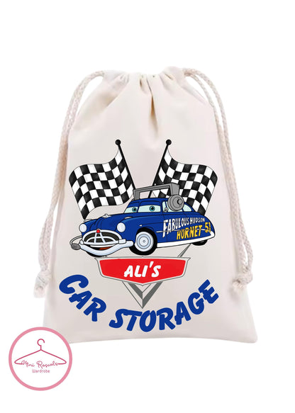 Cars Storage Bag - Personalised LMQ Toy Storage for Disney Fans