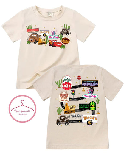 Cars McQueen and Mater Radiator Springs T-shirts, Cars Top, Summer Outfit, Disney, LMQ, unisex, Summer, Pixar, cars top