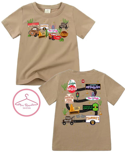 Cars McQueen and Mater Radiator Springs T-shirts, Cars Top, Summer Outfit, Disney, LMQ, unisex, Summer, Pixar, cars top