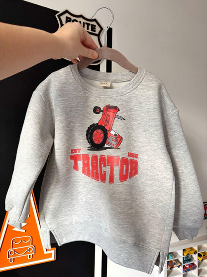 Red Tractor Disney Cars Kids Sweatshirt – Boys Character Jumper | Mini Rascals