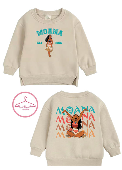 Personalised Maui, Moana, Mei Mei & Pua Sweatshirts for Kids – Toddler Disney-Inspired Kids Sweatshirt