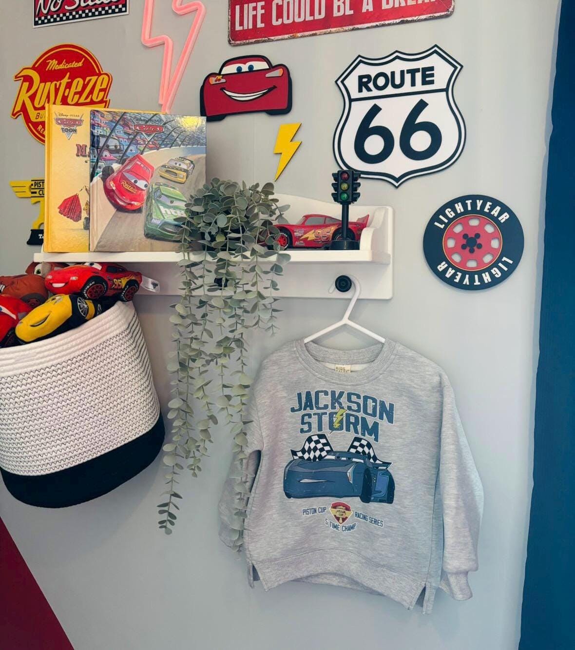 Disney Cars Sweatshirt – Cruz Ramirez, Jackson Storm & Hudson Hornet | Kids Racing Jumper | Pixar Cars Crewneck | Mini Rascals Wardrobe