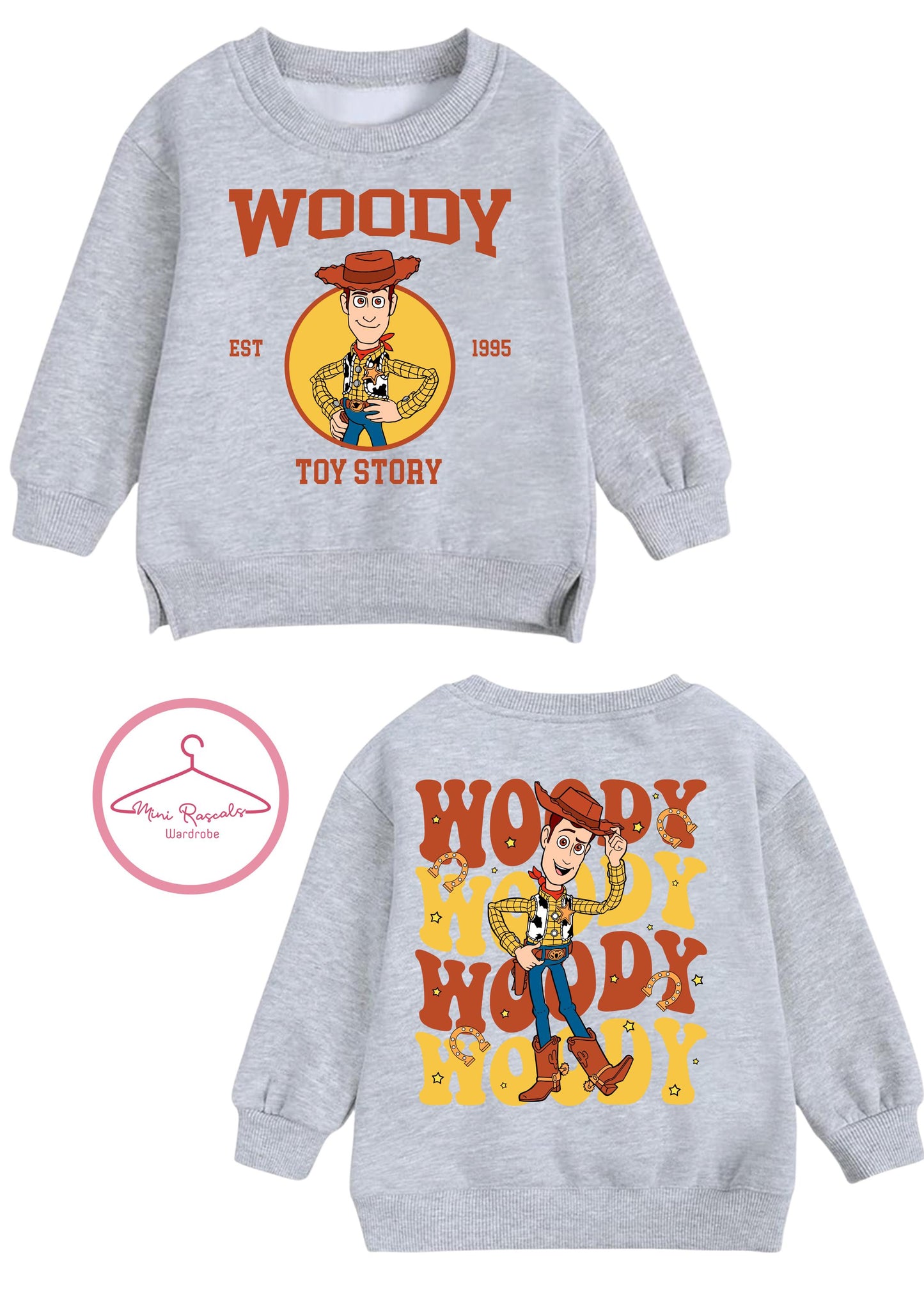 Toy Story Kids Sweatshirt | Woody Jessie & Buzz Lightyear Pixar Jumper | Disney Gift for Boys Girls