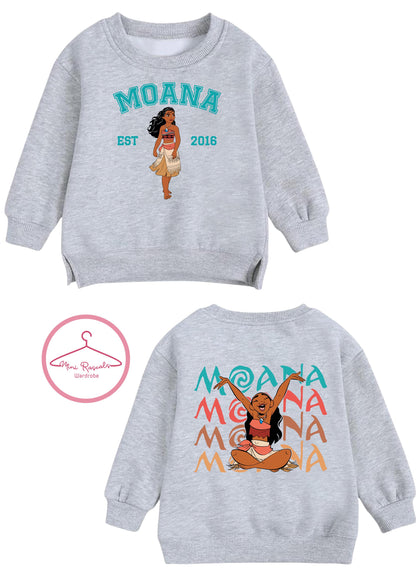 Personalised Maui, Moana, Mei Mei & Pua Sweatshirts for Kids – Toddler Disney-Inspired Kids Sweatshirt