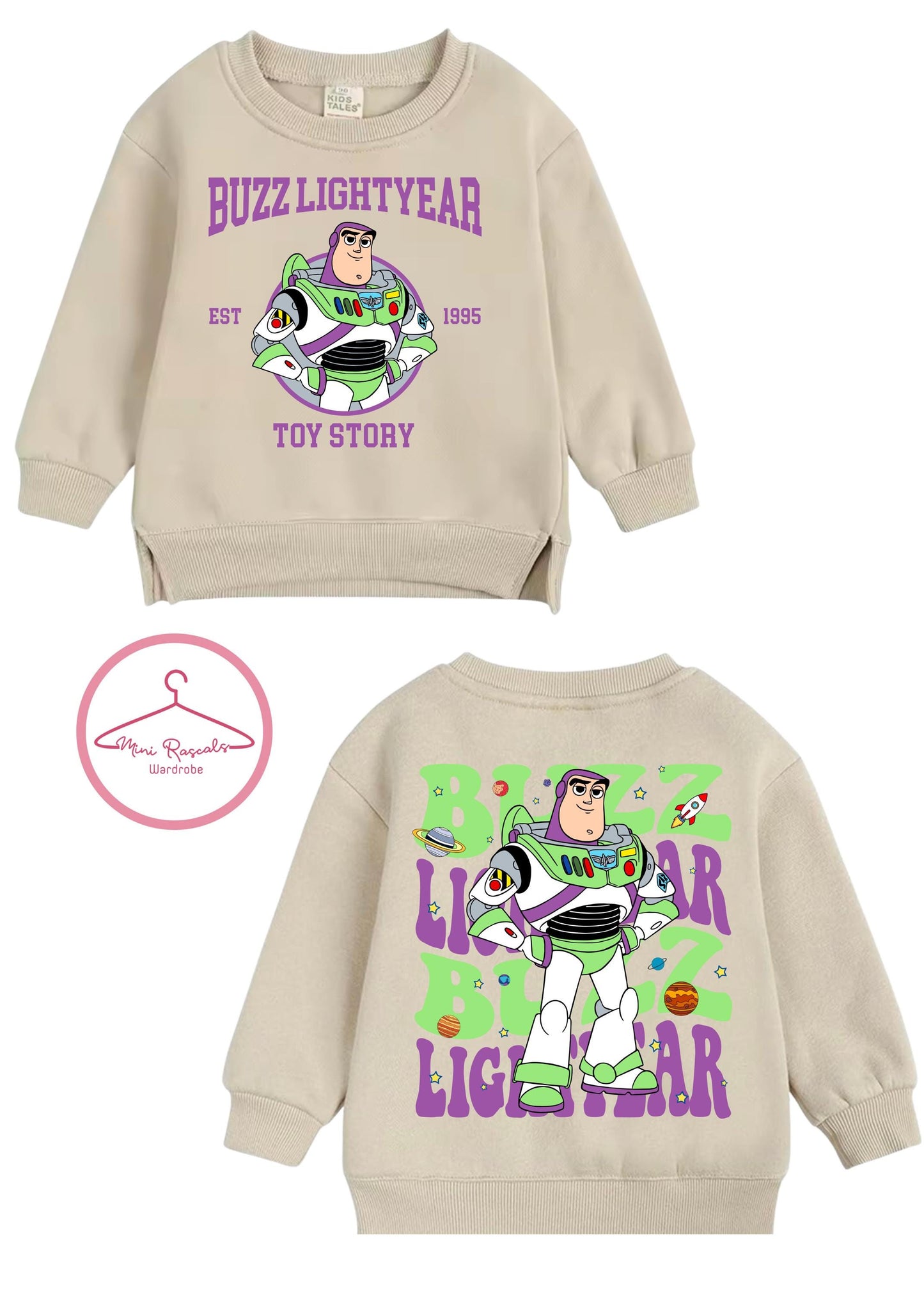 Toy Story Kids Sweatshirt | Woody Jessie & Buzz Lightyear Pixar Jumper | Disney Gift for Boys Girls