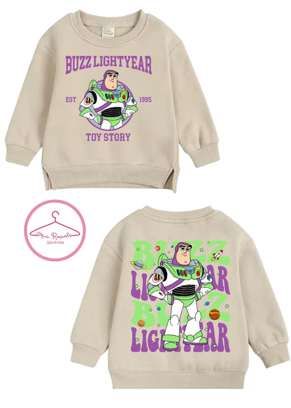 Toy Story Kids Sweatshirt | Woody Jessie & Buzz Lightyear Pixar Jumper | Disney Gift for Boys Girls