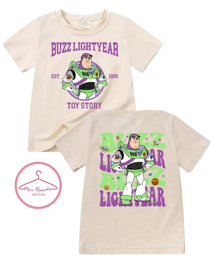 Disney Pixar Toy Story & Cars Kids T-Shirt | McQueen Woody Summer Graphic Tee | Boys Girls Unisex Holiday Top