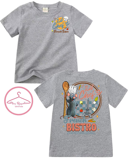 Lil’ Chef French Bistro T-Shirt - Ratatouille Inspired Cartoon Tee for Kids - Disney - Pixar