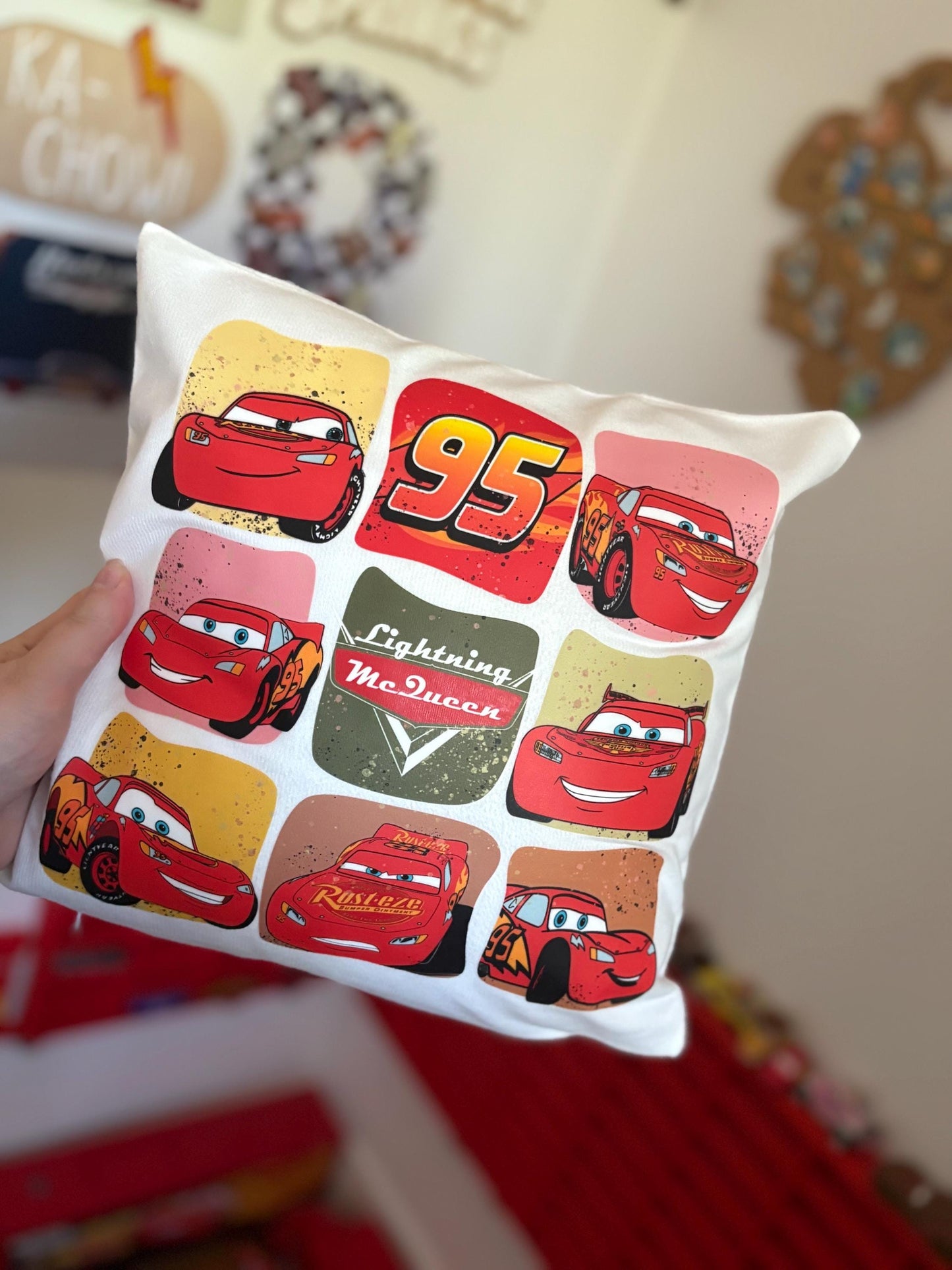 Disney Cars Theme Bedroom Cushion’s - McQueen, Mater, Mack, Doc Hudson
