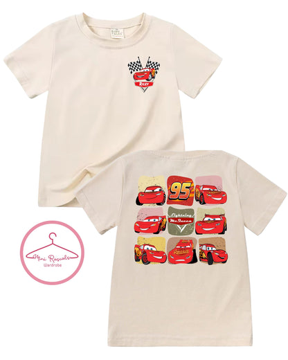 Cars McQueen Personalised Kids Unisex Tshirt- Lightning McQueen, Disney, Pixar, Cars