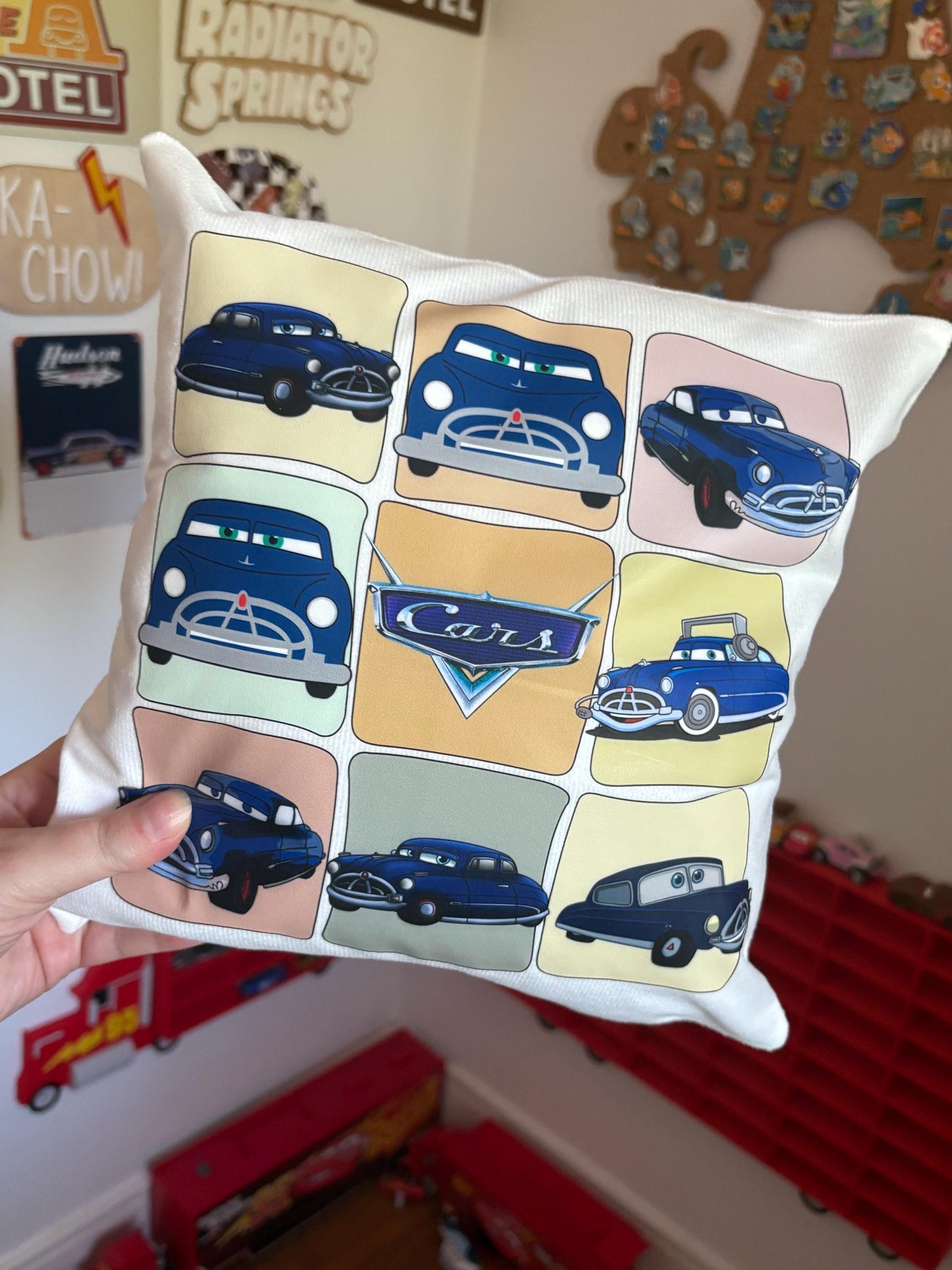 Disney Cars Theme Bedroom Cushion’s - McQueen, Mater, Mack, Doc Hudson