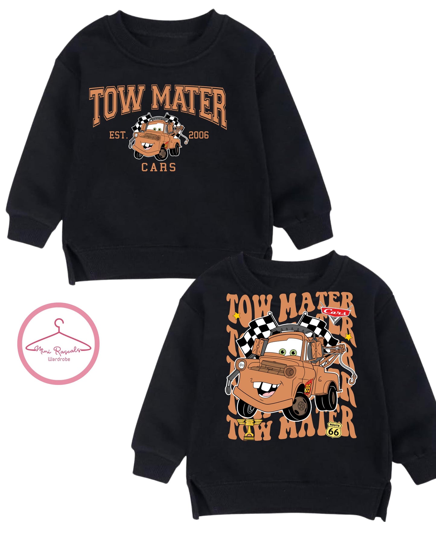 Tow Mater Disney Cars Kids Sweatshirt – Boys Character Jumper | Mini Rascals