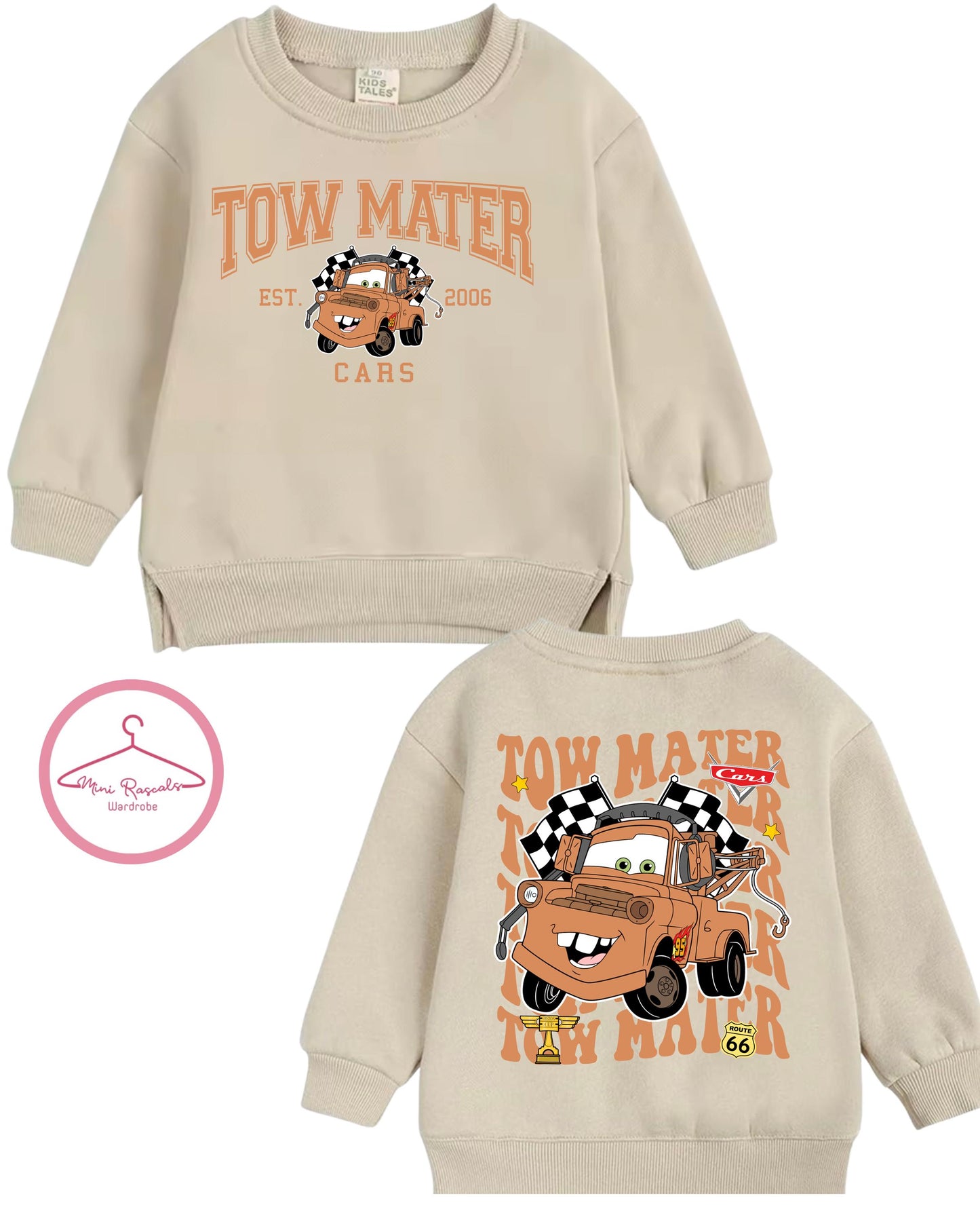 Tow Mater Disney Cars Kids Sweatshirt – Boys Character Jumper | Mini Rascals