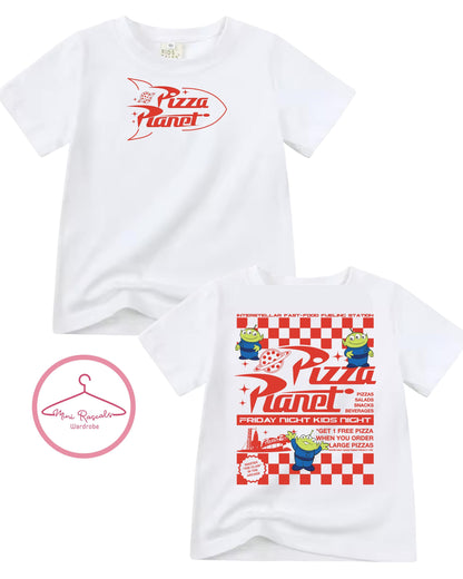 Pizza Planet Toy Story Alien Kids T-Shirt | Woody Buzz Disney Pixar Graphic Tee | Boys Girls Unisex Top