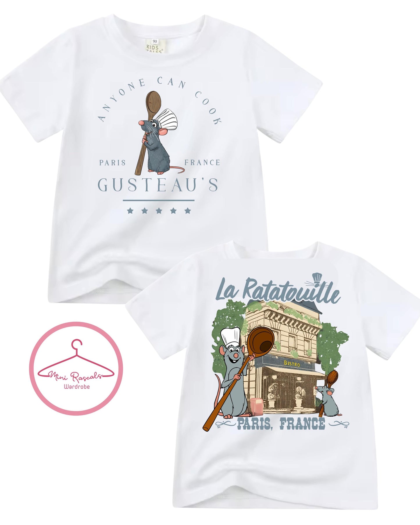 Ratatouille-Inspired Kids T-Shirts - Paris France Gusteau’s & La Ratatouille Design - Remy the Chef T-shirt