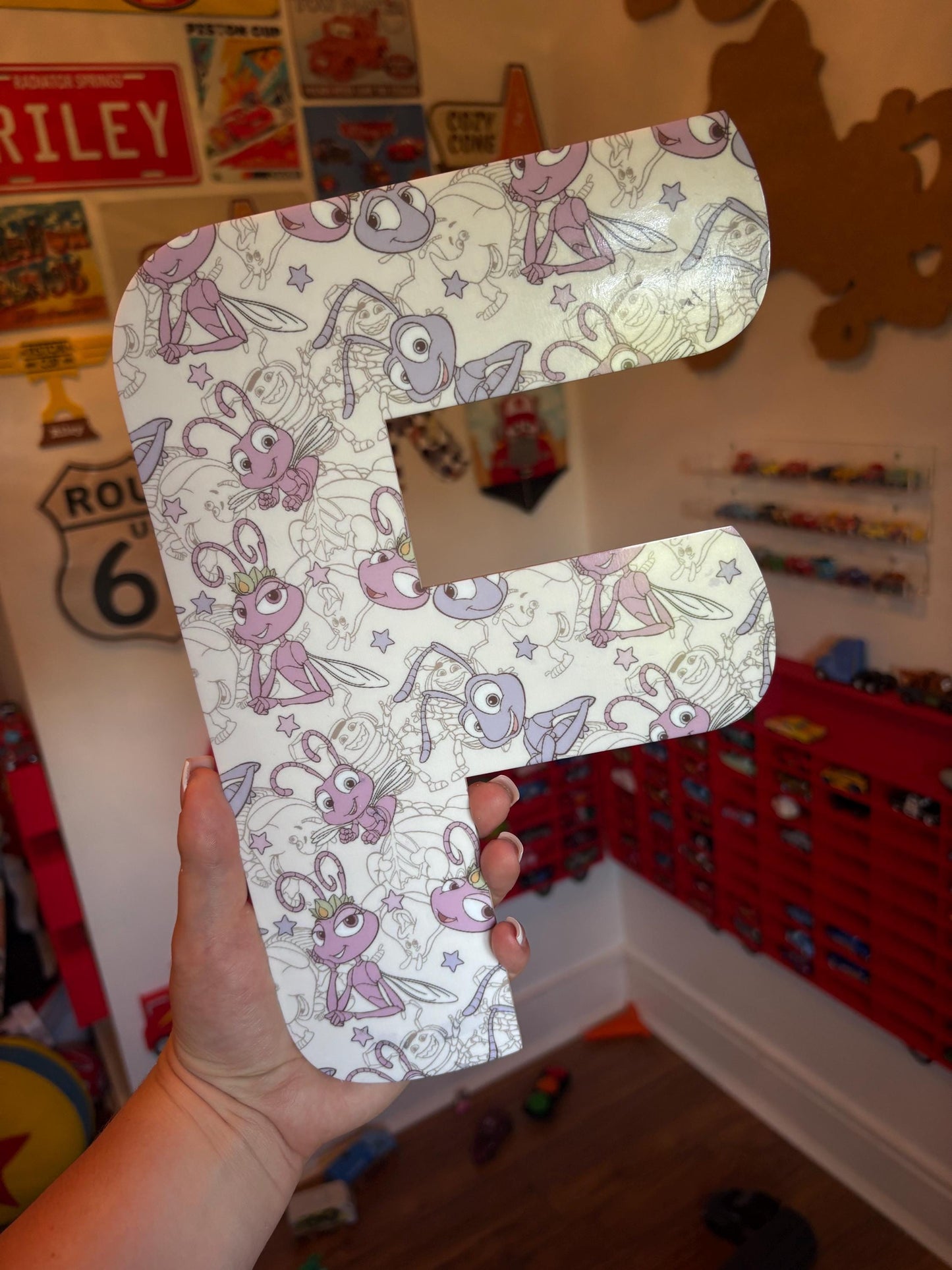 Personalised Acrylic Letters Initials – Bugs Life, Disney, Theme Nursery & Bedroom Decor